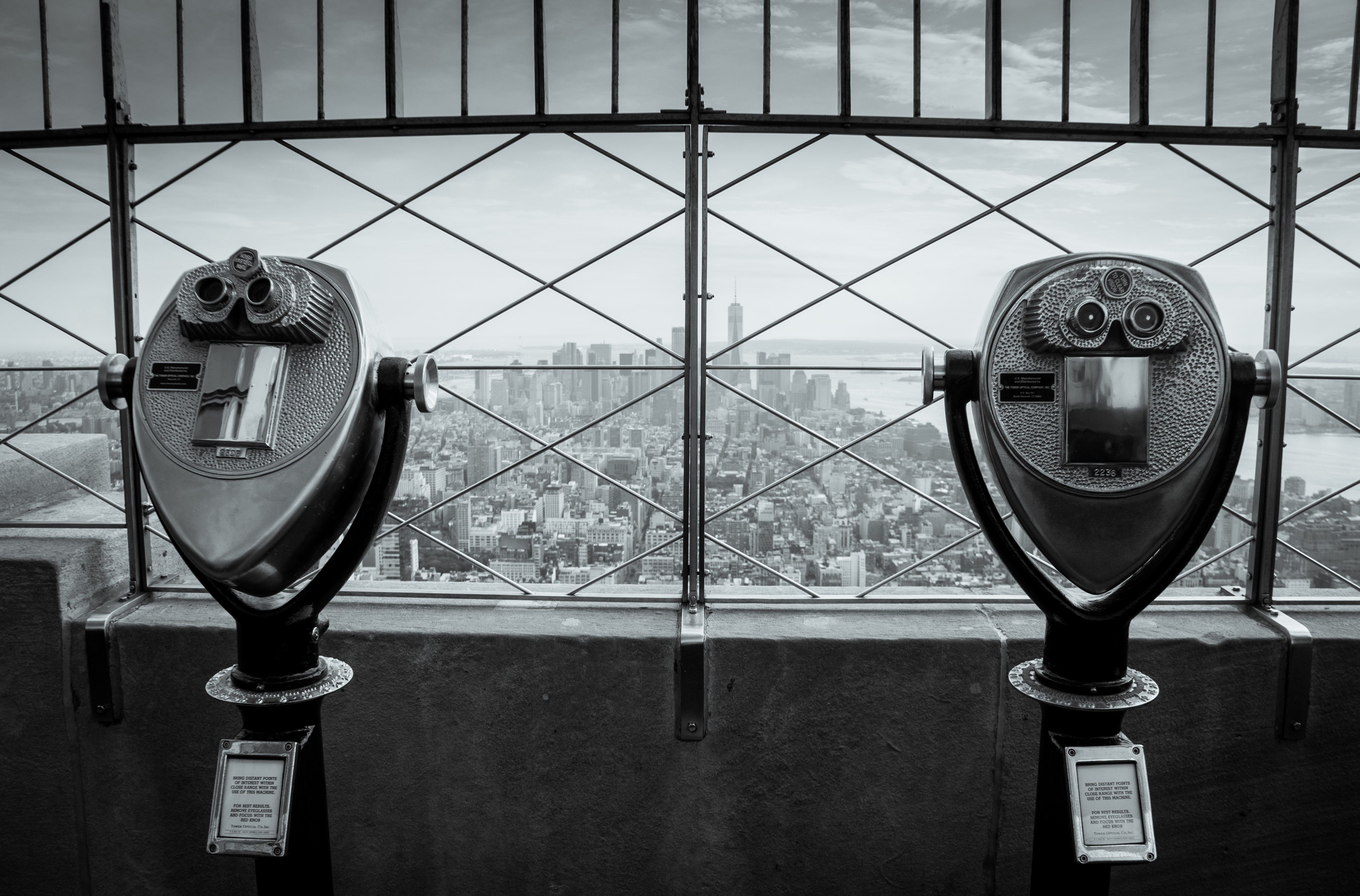 1. Black and white photo of viewers.