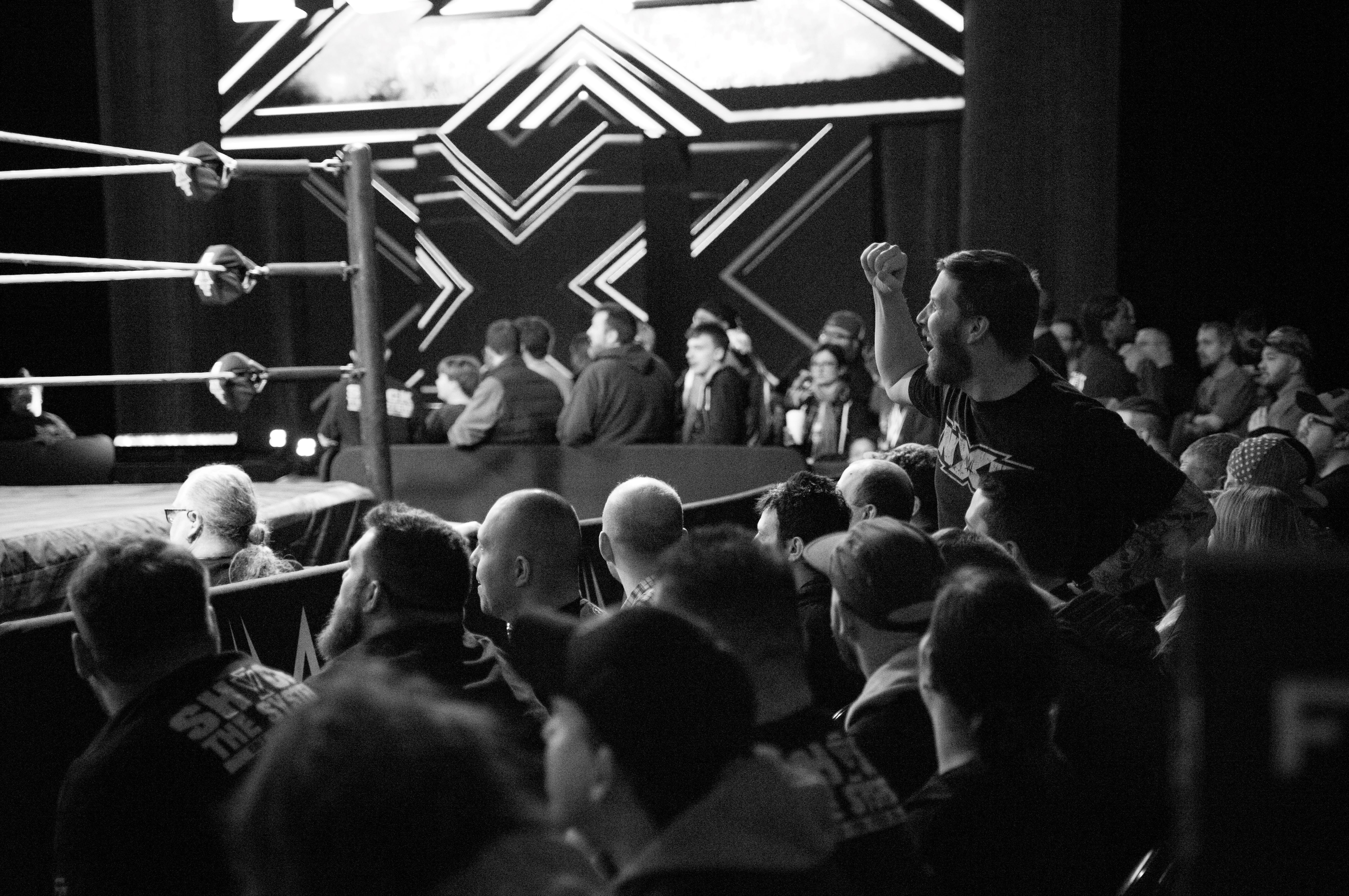 Wrestling fans getting excited